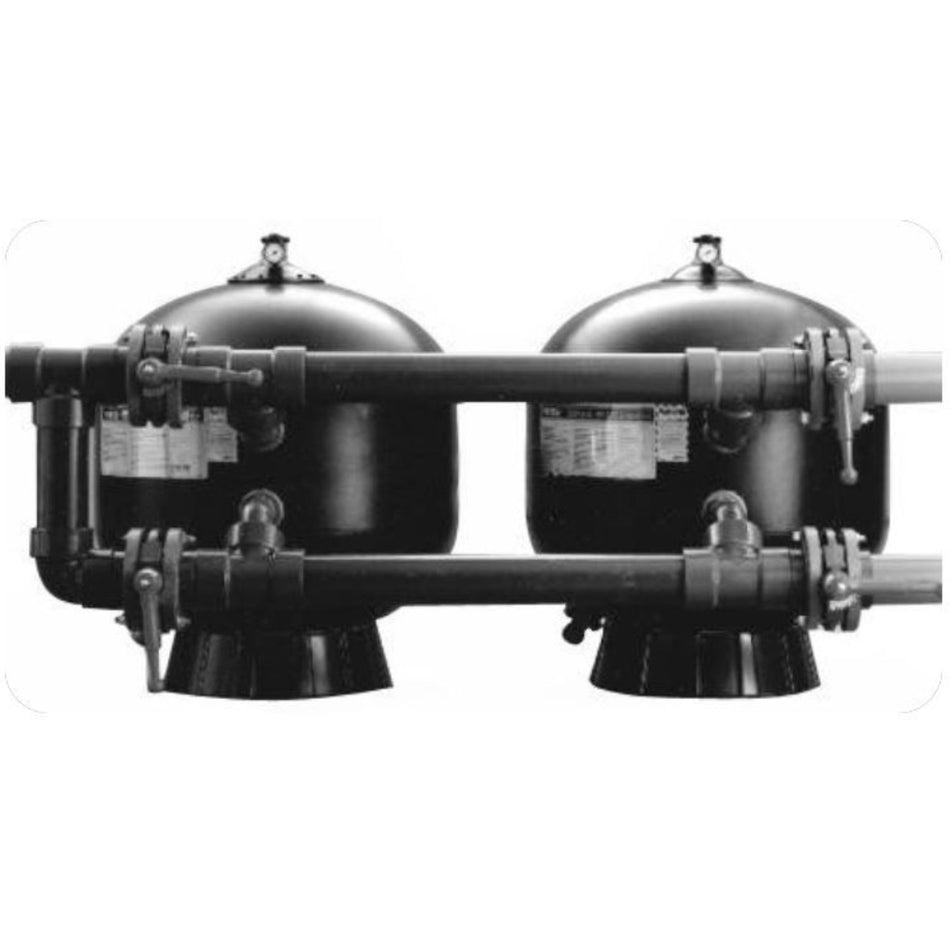 Pentair 146407 4-inch Schedule 80 single filter adder kit with plumbing components for professional pool contractors