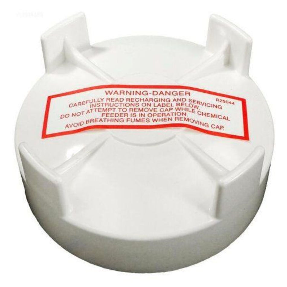 Pentair R172008W white chlorinator cap replacement part for Model 320 322 chemical feeders professional pool contractors
