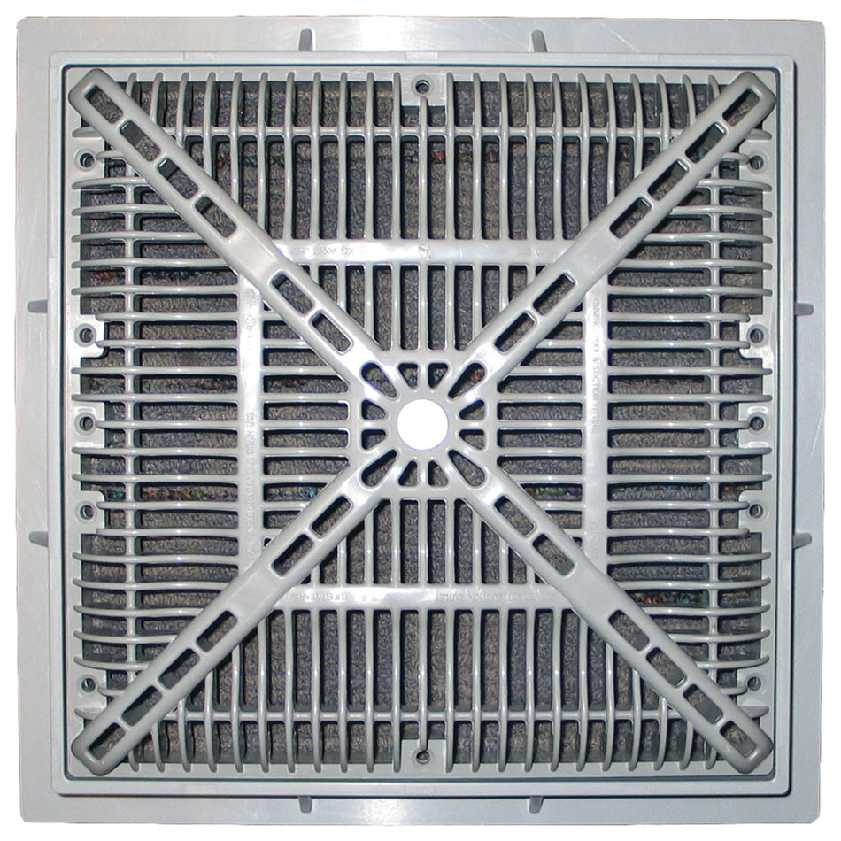 12" X 12" FRAME/GRATE POOL DRAIN (BLACK) - 25508-124-000L