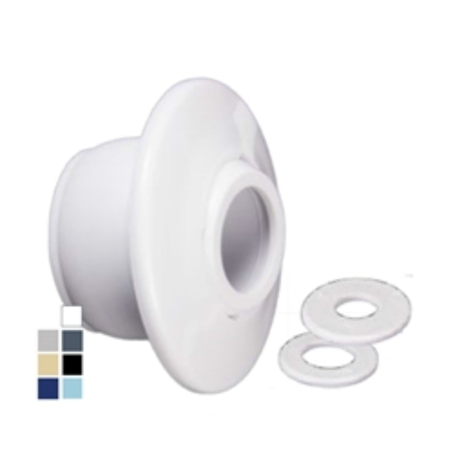 CMP 25559-069-000 1.5 inch dark blue self-aligning insider eyeball return fitting with snap-in reducers for professional pool contractors