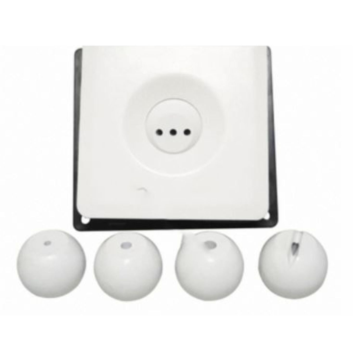 CMP Multi-Nozzle Adjustable Deck Jet in white with five interchangeable nozzles for professional pool contractor installations