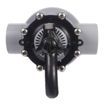 2-inch PVC diverter valve 2-way dark gray with LifeSeals for professional pool contractors installation