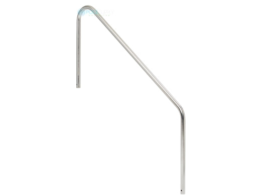 S.R. Smith 2-bend pool stair rail in pewter gray coating, 304 stainless steel construction for professional pool contractors