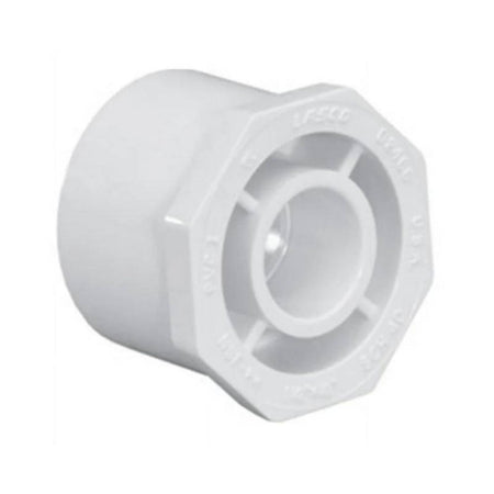 3 inch to 2 inch Schedule 40 PVC reducer bushing with spigot slip connections for professional pool contractors