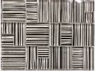 GLASS TILE BLACK & WHITE FRENCH PATTERN - 4CSMVV19