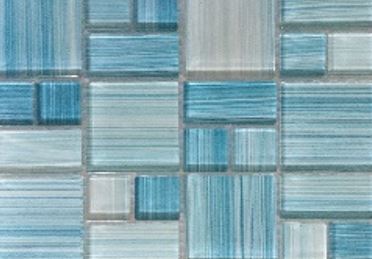 CRYSTAL GLASS TILE WATERCOLOR AQUA - 4CSMVV31