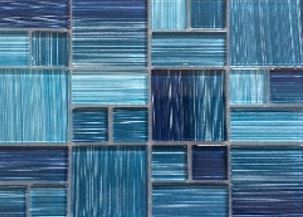 CRYSTAL GLASS TILE WATERCOLOR BLUE - 4CSMVV33