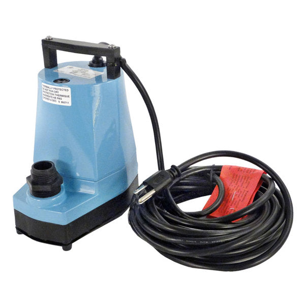 Little Giant 5-MSP 1/6HP submersible utility pump with epoxy-coated aluminum housing for pool contractors and commercial applications