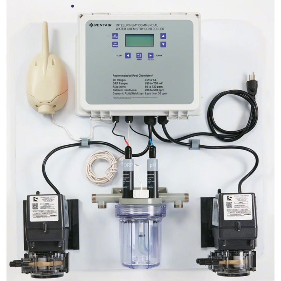 Pentair IntelliChem Commercial System 522578 with dual pumps for automated pool chemistry control for professional pool contractors