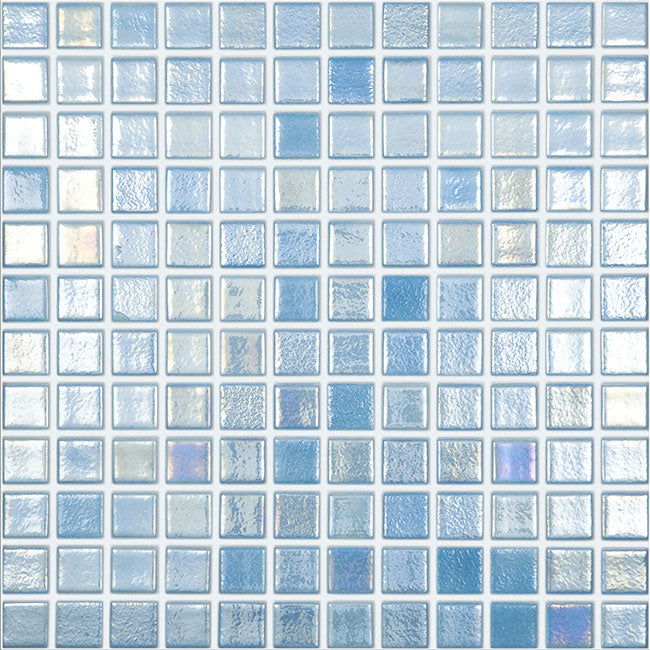 GLASS TILE SHELL AZURE 1" X 1" - 552 ANTISLIP