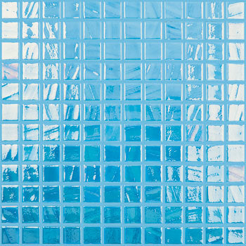 GLASS TILE BRUSHED BLUE IRIDESCENT - 733