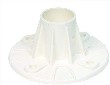 S.R. Smith white plastic deck anchor flange kit 75-209-5865 for pool slide mounting with 1.90 inch OD tubing
