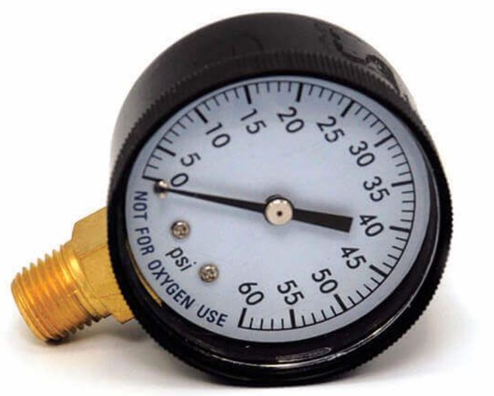 OREQ PRESSURE GAUGE 1/4" SIDE MOUNT - AC296