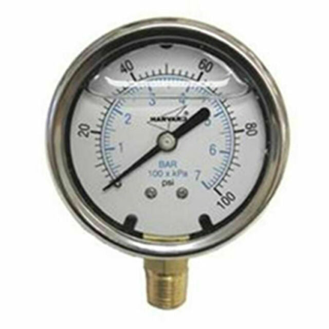 PRESSURE GAUGE-LIQUID FILLED - AGEILPG602-4L