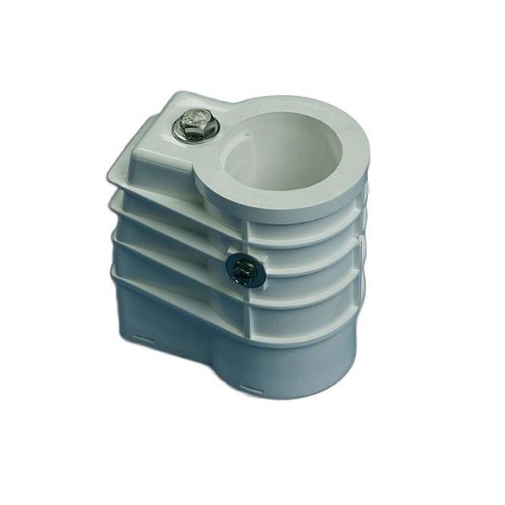 Saftron ANCH-1 white plastic anchor socket for 1.9 inch pool handrails and ladders with grounding terminal