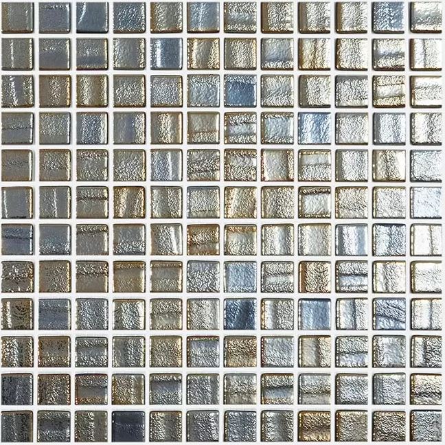 GLASS TILE AQUA BLACK 1" X 1" - AQUA BLACK