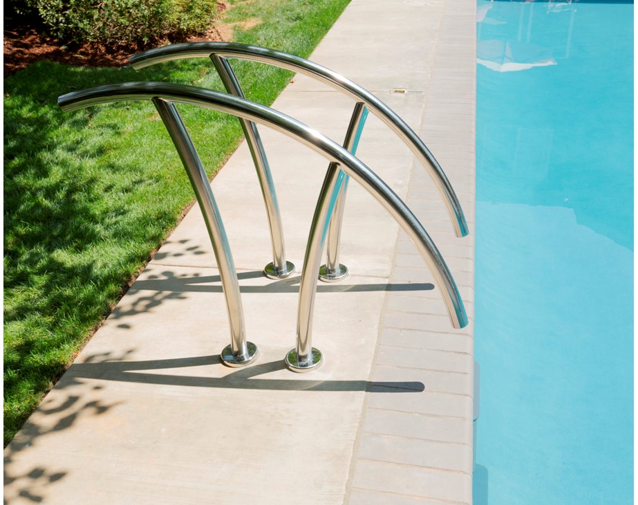 SR Smith Artisan single deck rail in Rock Gray finish ART-1001S-RG for professional pool contractors and renovation projects