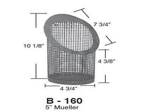 5'' MUELLER METAL BASKET (POWDER COATED) - B-160