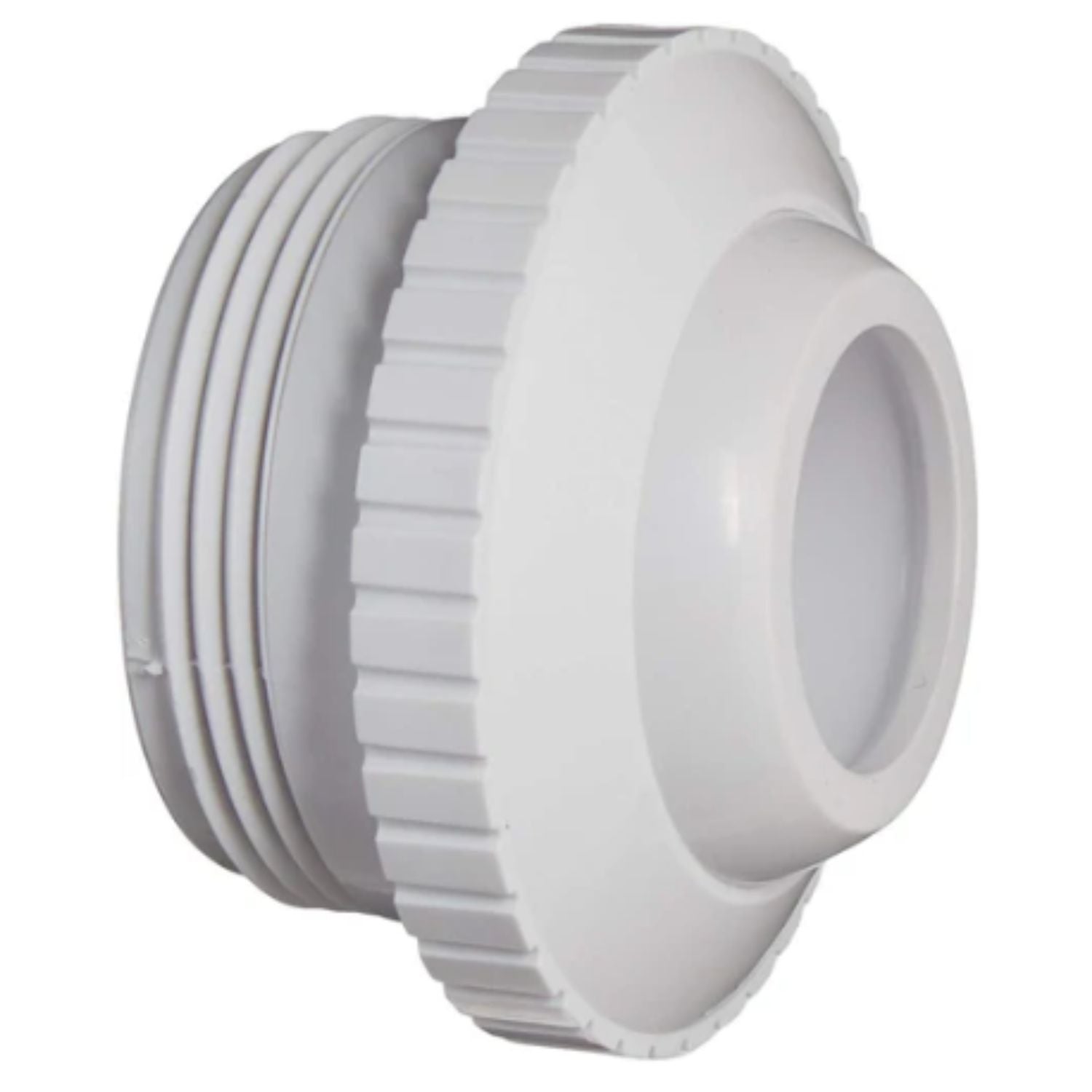 Hydrostream B211A 1-inch white directional flow inlet fitting with MIP threading for professional pool contractors