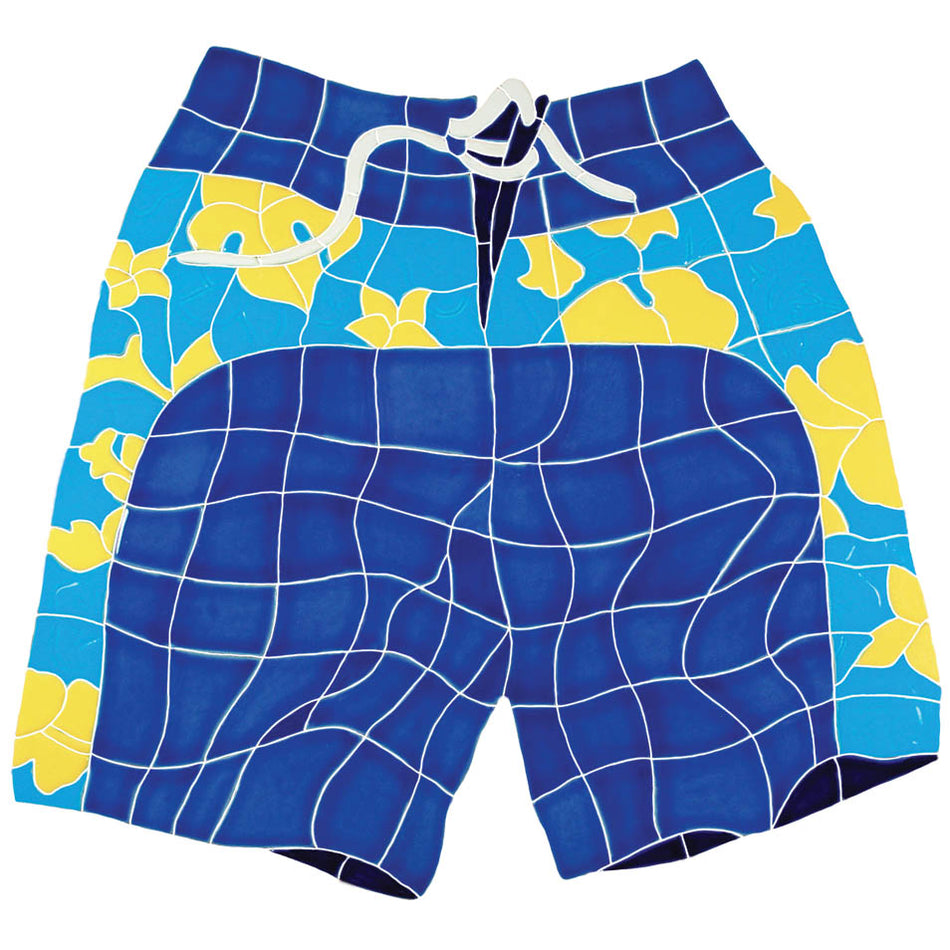 BOARD SHORTS TILE FIGURE 20"X21" - BLUE - BSHBLUOM