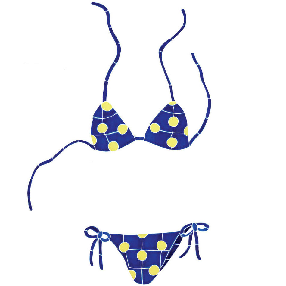 TILE FIGURE BIKINI - BLUE 29" X 20" - BYEBLUOM