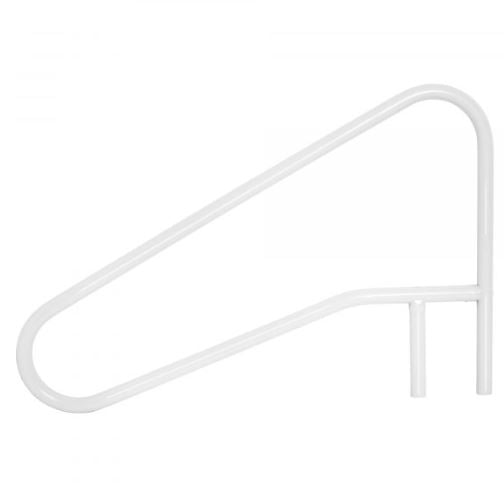 Saftron CBRTD-354-W white 3-bend pool handrail 54x32 inches with composite construction and steel core for professional pool contractors