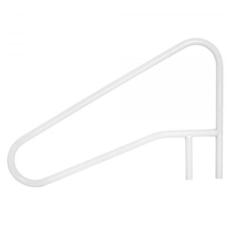 Saftron CBRTD-354-W white 3-bend pool handrail 54x32 inches with composite construction and steel core for professional pool contractors