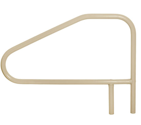 Saftron CBRTD-448-B cross braced 4-bend pool handrail in beige for professional pool contractor installations