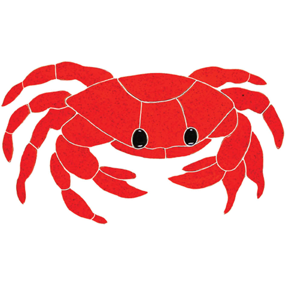 TILE FIGURE CRAB - RED 6" X 11" - CFRREDOS