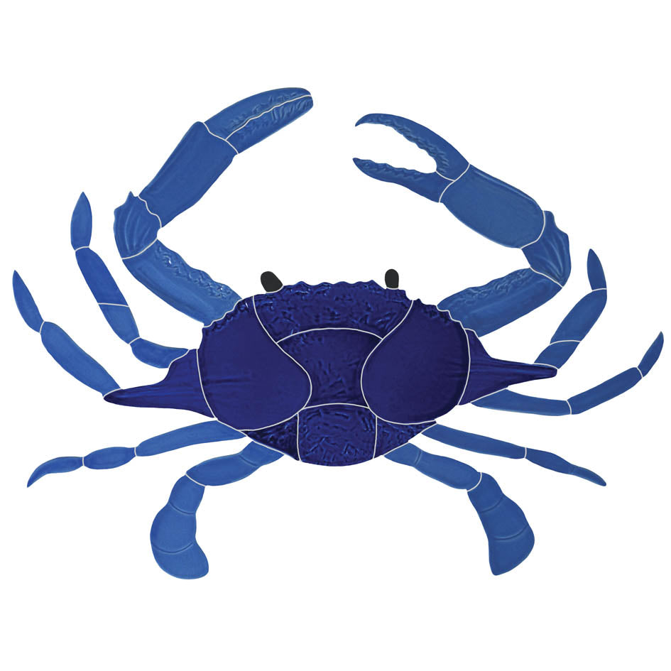 TILE FIGURE CRAB - BLUE 12" X 16" - CRABLUM