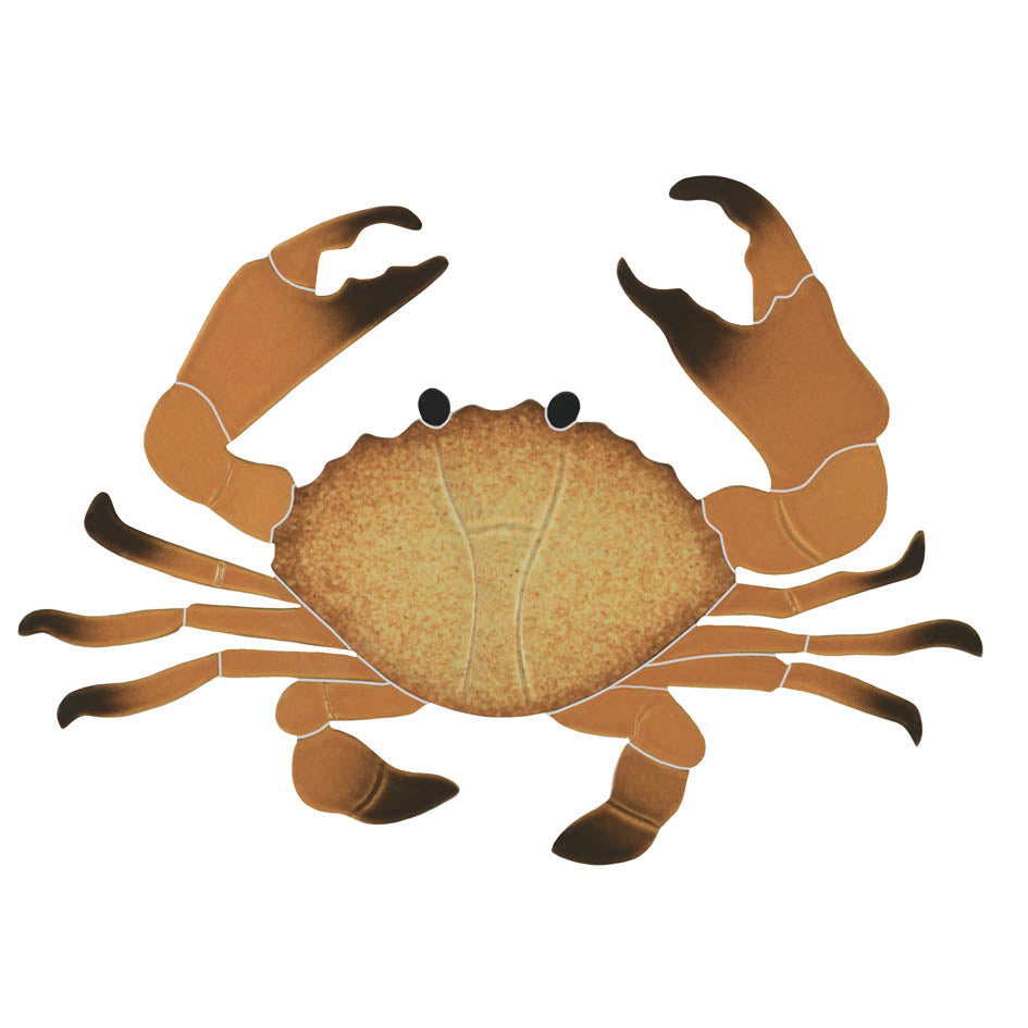 TILE FIGURE CRAB - BROWN 5" X 8" - CRABROB