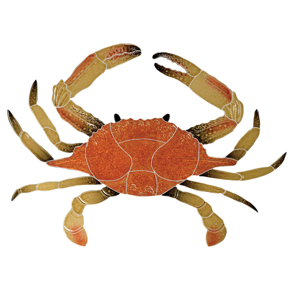 TILE FIGURE CRAB - BROWN 12" X 16" - CRABROM