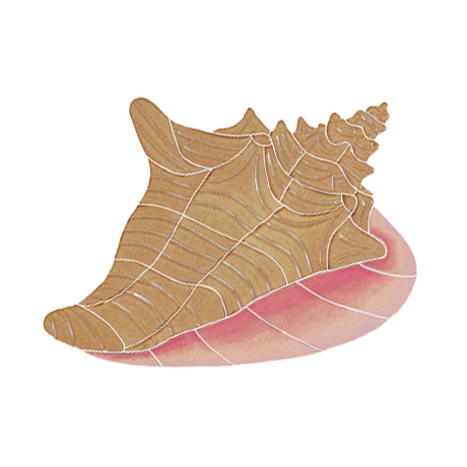 TILE CONCH SHELL FIG 9'' X 11'' - CSHTANS