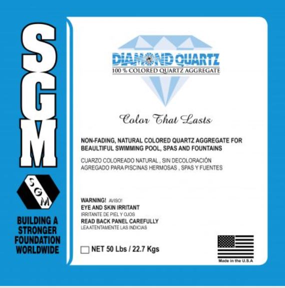 SGM SMALL DIAMOND QUARTZ BLUE 50 LB - DIAMOND QUARTZ