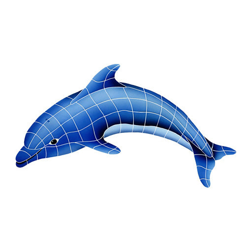 DOLPHIN LEFT TILE FIGURE 24" X 40" - DOLBLULM