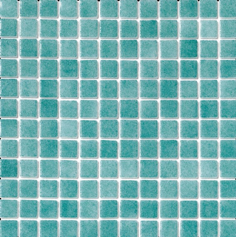 GLASS TILE FOG TURQUOISE GREEN - NONSLIP - F3107