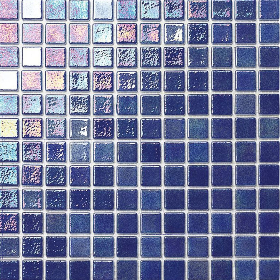 GLASS MOSAIC IRIS DARK 1" X 1" - F3802