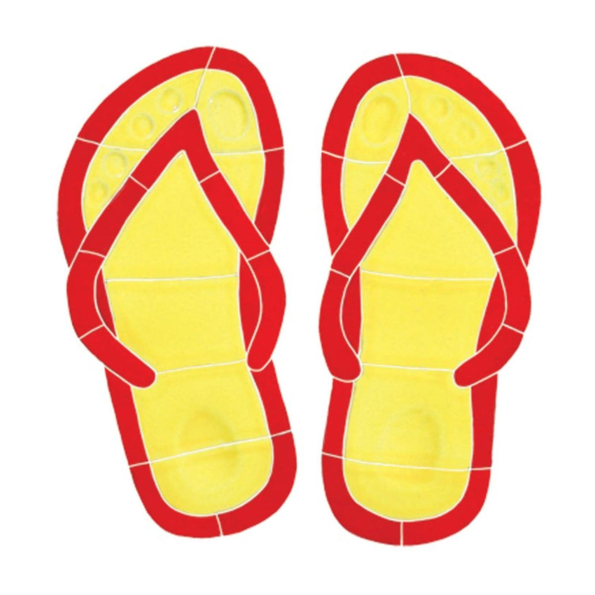 Red flip flops mosaic tile 10x10 handmade porcelain for pool contractors commercial installation