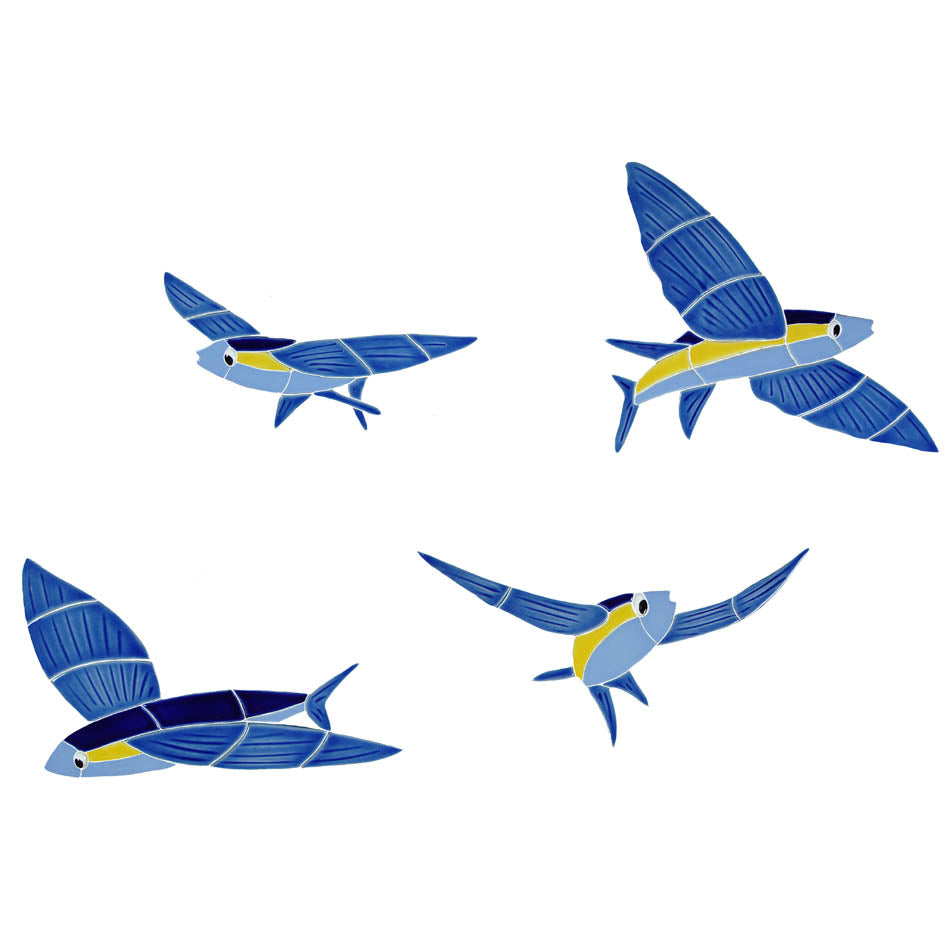 FLYING FISH SET OF 4 - FFSBLUOS