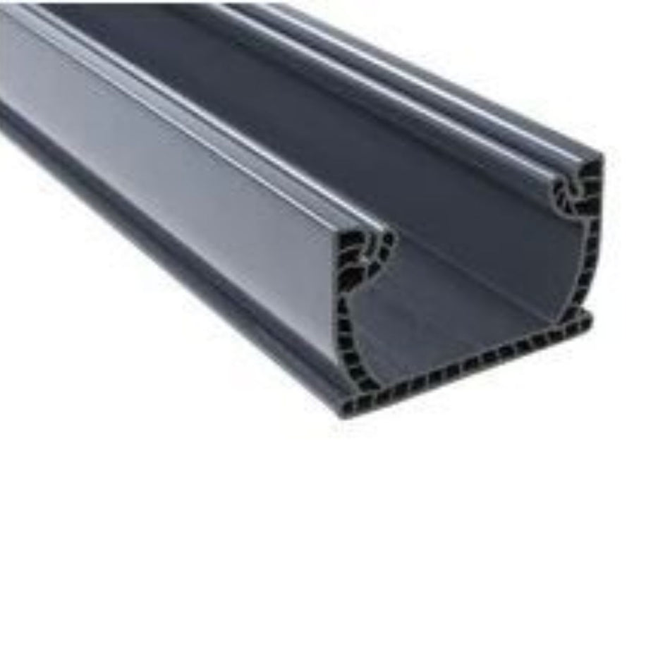 Stegmeier Flowmaster Commercial 4-inch grey deck drain system with removable PVC top and double wall base for pool contractors