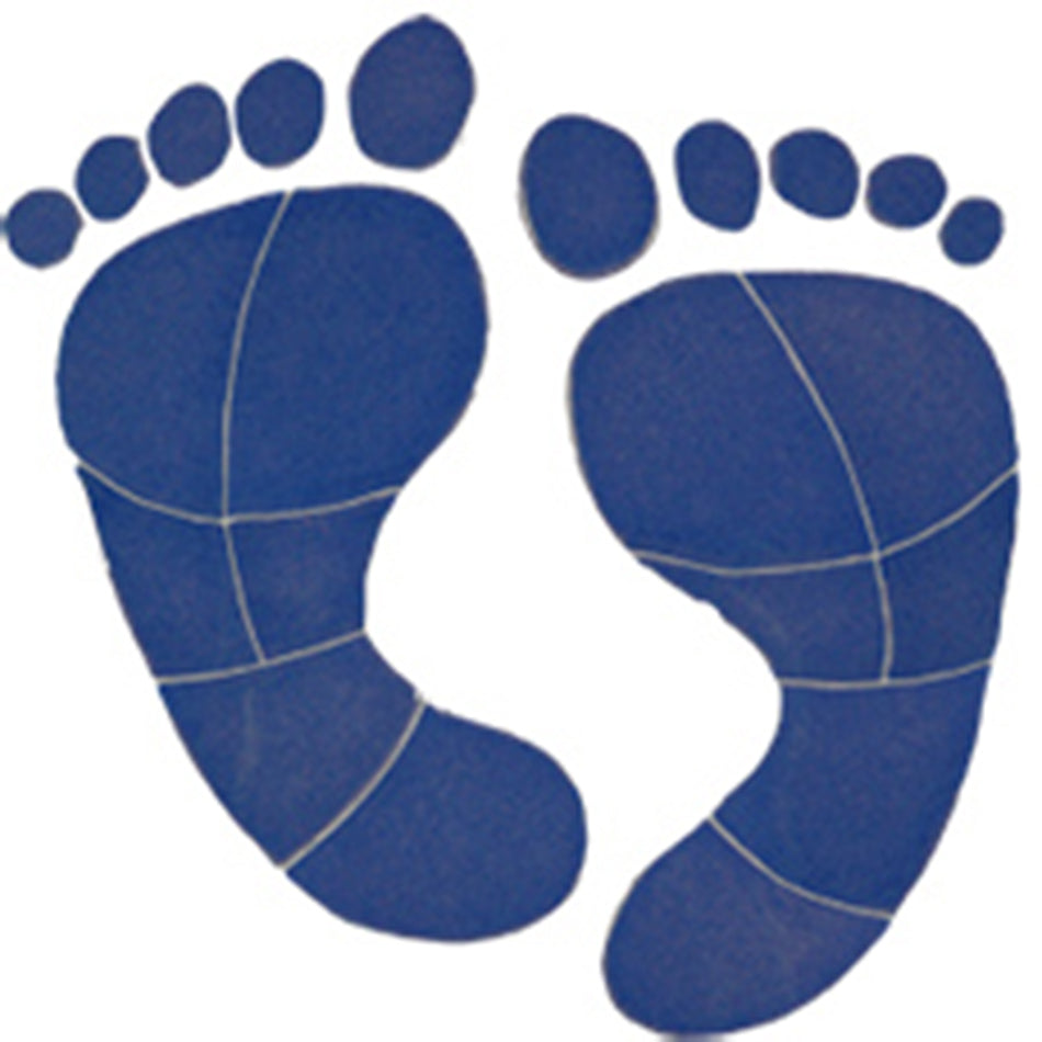 FOOTPRINTS TILE FIGURE - BLUE 8" X 8" - FPRBLUOM