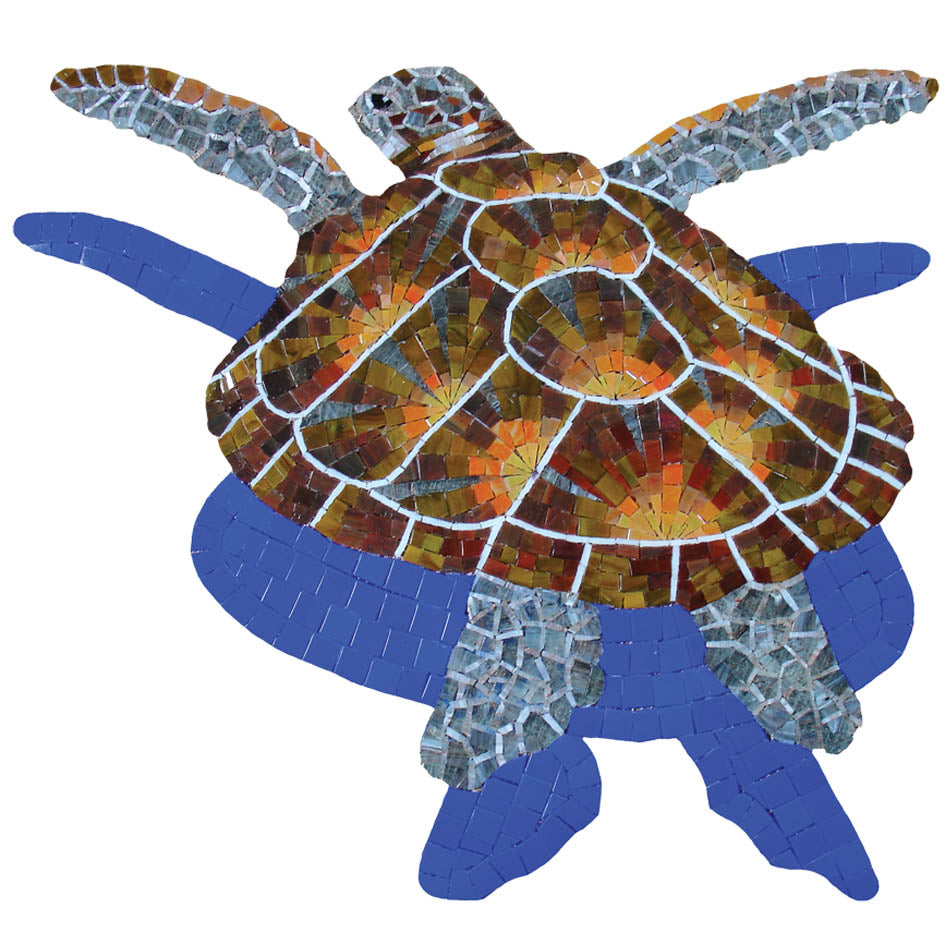 LOGGERHEAD TURTLE W/ SHADOW 36" X 38" - G-LTSHL