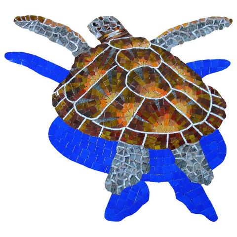 LOGGERHEAD TURTLE W/ SHADOW 28" X 29" - G-LTSHS