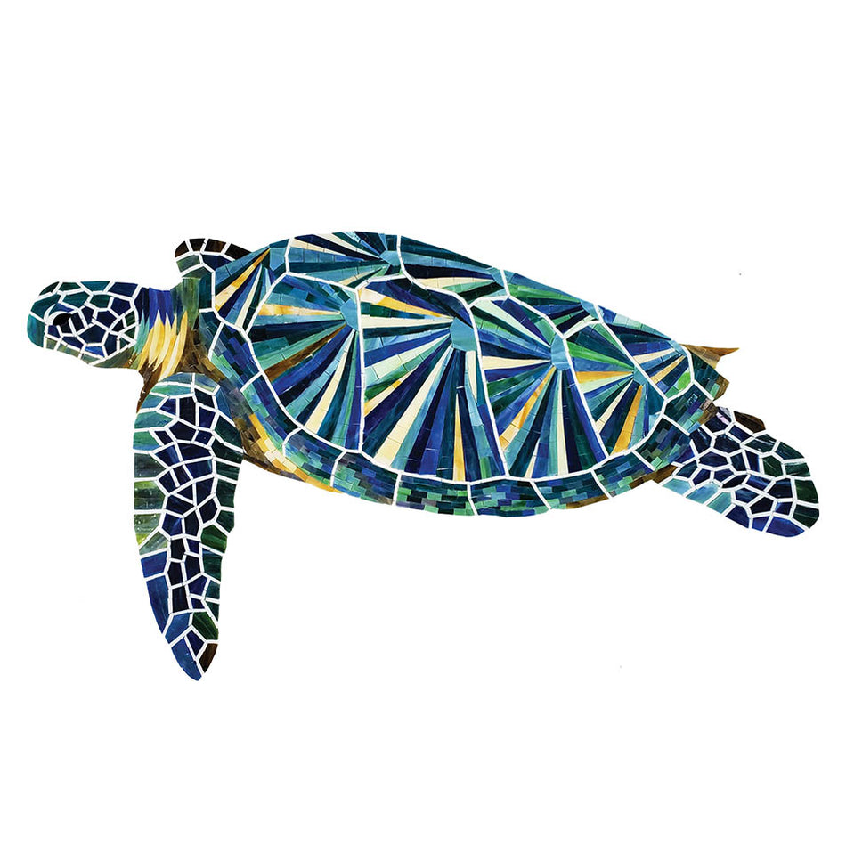 MOSAIC FIGURE SEA TURTLE 21" X 36" - G-STUL