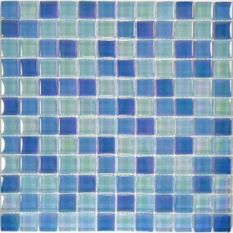 GLASS TILE SKY BLUE BLEND 1" X 1" - GC82323B8