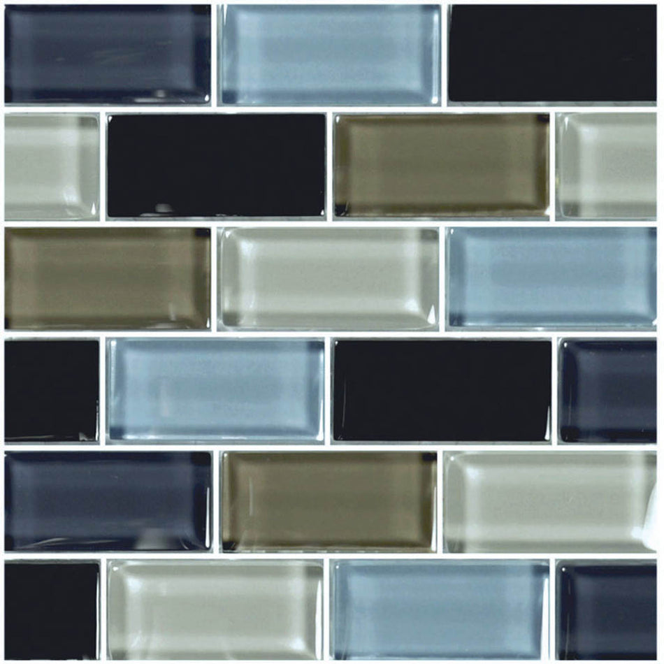 TILE BLACK CHARCOAL GRAY TAUPE BLEND - GC82348K1