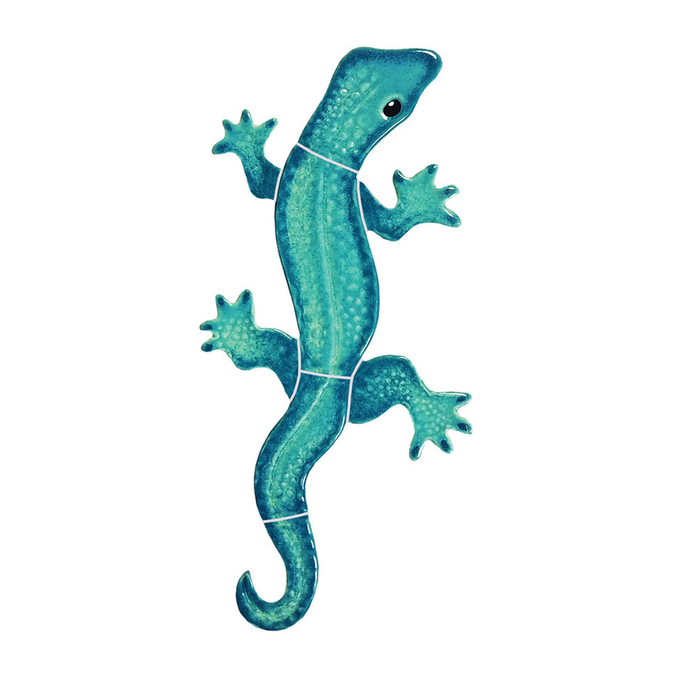 GECKO TILE FIGURE 8" X 4" - AQUA - GECAQUB