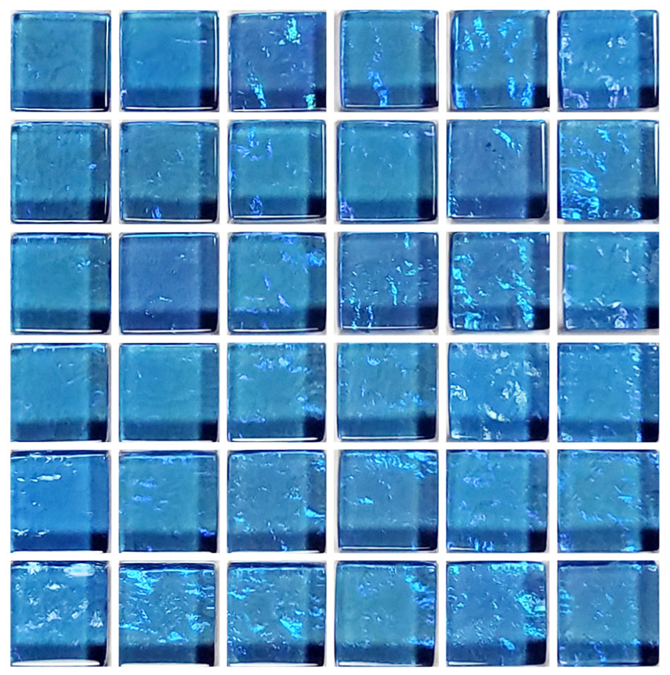 GLASS TILE - BLUE 1" X 1" - GG82323B17