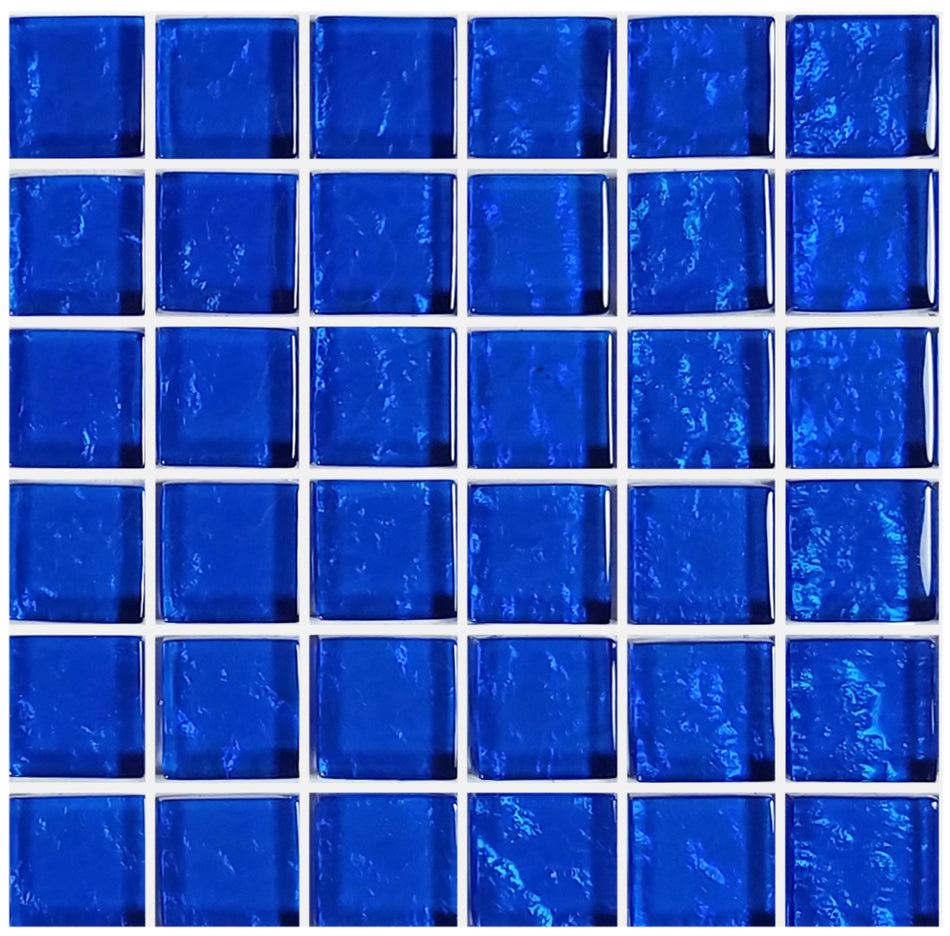 GLASS TILE - COBALT 1" X 1" - GG82323B19