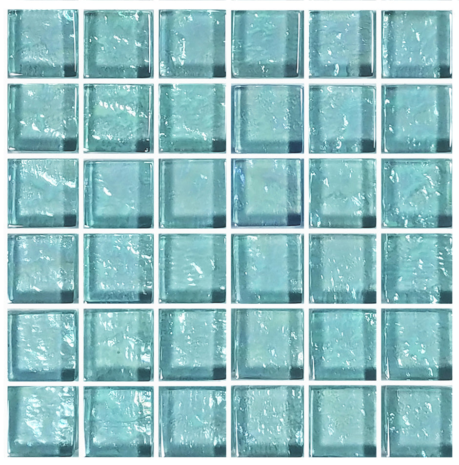 GLASS TILE - TURQUOISE 1" X 1" - GG82323T6